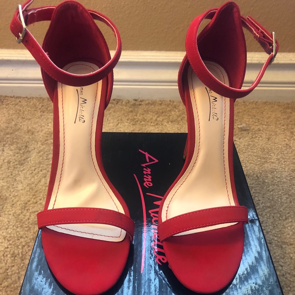 Red Anne Michelle Heels